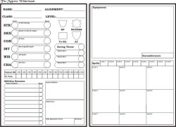 majestic wilderlands character sheet